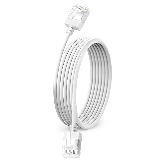 Ultra Slim Cat 6 Ethernet Cable 10 Feet, Flexible Rj45 Cat 6a LAN Cord by DUTEVOLNS