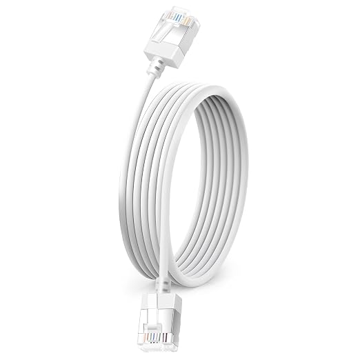 Ultra Slim Cat 6 Ethernet Cable 15 Feet, Flexible Rj45 Cat 6a LAN Cord by DUTEVOLNS