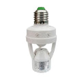 PIR Motion Sensor Light Socket, E26/E27 Smart Lamp Bulb Holder Adapter Auto by Taigeguang