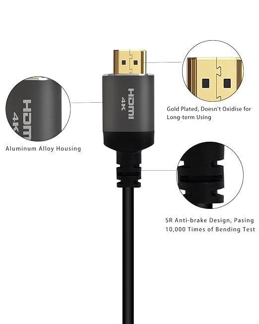 50ft HDMI Cable, Ultra High Speed Long HDMI Cables Support 4K 60Hz 2K 1080p 3D - Image 3