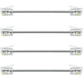 NECABLES 4Pack 3 Inch Short Telephone Cord Phone Cable Wall Phone Cord by NECABLES