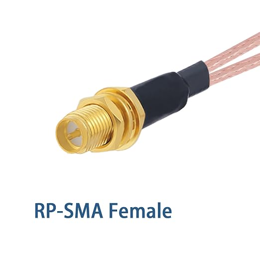 RP SMA Female to Dual TS9 Male Right Angle Connector RF Coax Cable 50 Ohm Low - Image 4