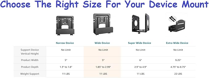 Mount Plus MP-06-02 2 Pack Cable Box Mount and Modem Mount - Image 3