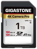 【5-Years Data Recovery】 GIGASTONE 1TB SDXC Memory Card 4K Pro Series Camera by Gigastone