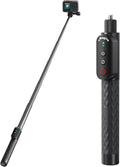 Remote Control Selfie Stick Rechargeable Waterproof 100CM Stretchable Compatible by Aovee