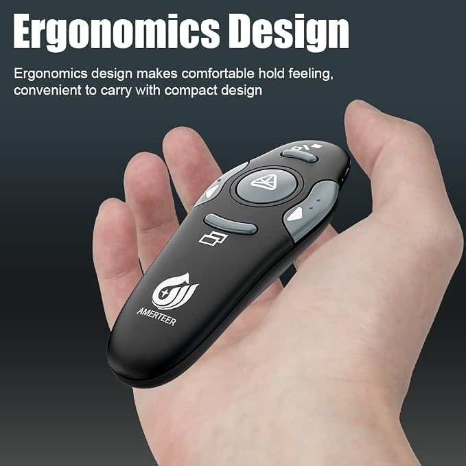 AMERTEER Presentation Clicker Wireless Presenter Remote Clicker - Image 5