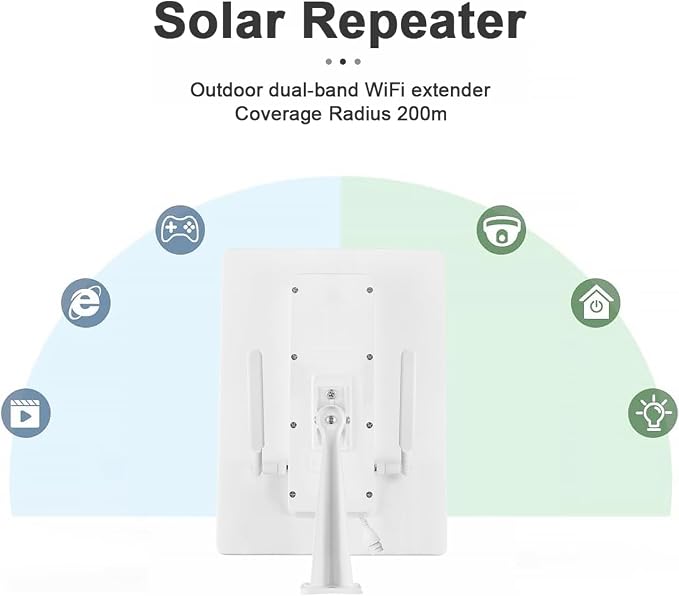 Outdoor Solar WiFi Outdoor Extender Signal Booster, Extends Coverage Up to 500ft - Image 6
