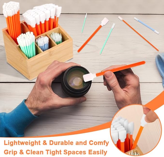 250 Pcs Foam Cleaning Swab Kit 5 Types Lint-Free Foam Swab Sticks - Image 4