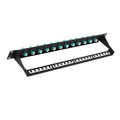 1U Fiber Patch Panel with 12 LC OM3/OM4 Multimode Fiber Optic Couplers by FiberOpticalAccessories