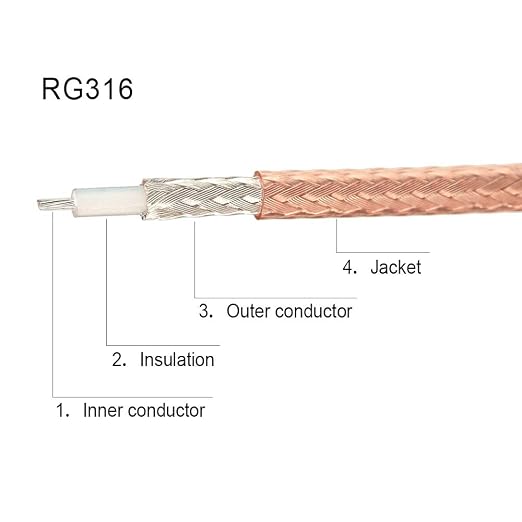 SUPERBAT SMA Male to N Male RF Coaxial Coax Cable 12inches + 5pcs RF Coax - Image 3