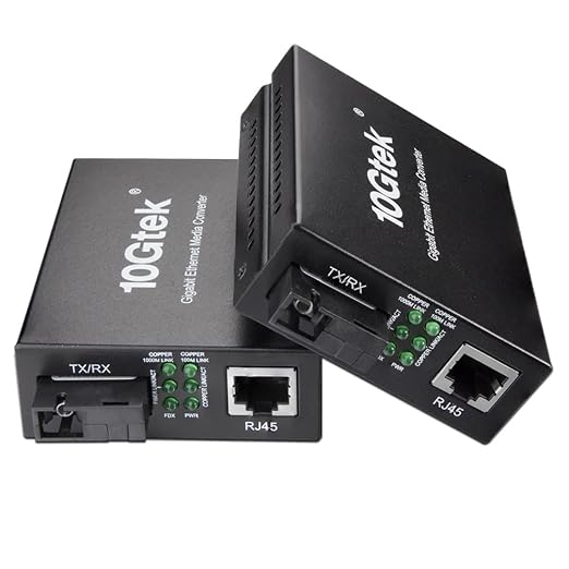 BiDi Gigabit Single Mode SC Media Converter, 10/100/1000M Fiber to Ethernet by HiFiber