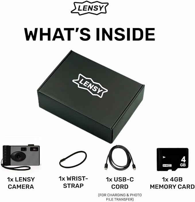 LENSY Screen Free Digital Camera | Four Built in Filters | Rechargeable - Image 3