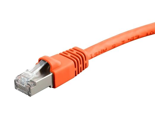 Monoprice Cat6A 7ft Orange Patch Cable Double Shielded 26AWG 10G Pure Bare by Monoprice