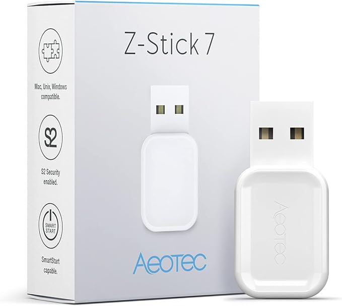 Aeotec Z-Stick 7 Plus, Zwave Plus USB to Create Z-Wave hub, Gateway Controller by Aeotec