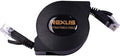 REXUS Retractable Cat 6 Flat Ethernet Network Cable 6.6 FT, 10 Gigabit High by REXUS