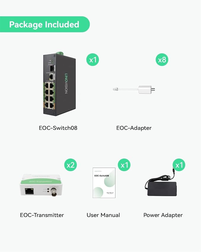 LINOVISION Industrial 8-Port EOC & POE Switch - Image 8