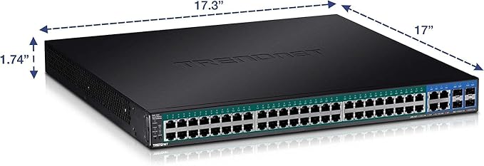 TRENDnet 52-Port Web Smart PoE+ Switch, 48 x Gigabit PoE+ Ports, 4 x Shared - Image 8