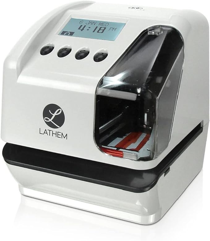 Lathem LT5000 Electronic Multi-Line Date and Numbering Document Stamp Time Clock by Lathem