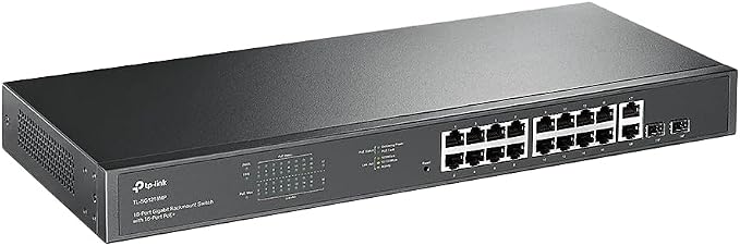 TP-Link TL-SG1218MP 16 Port Gigabit PoE Switch 16 PoE+ Ports @250W, w/ 2 Uplink - Image 2