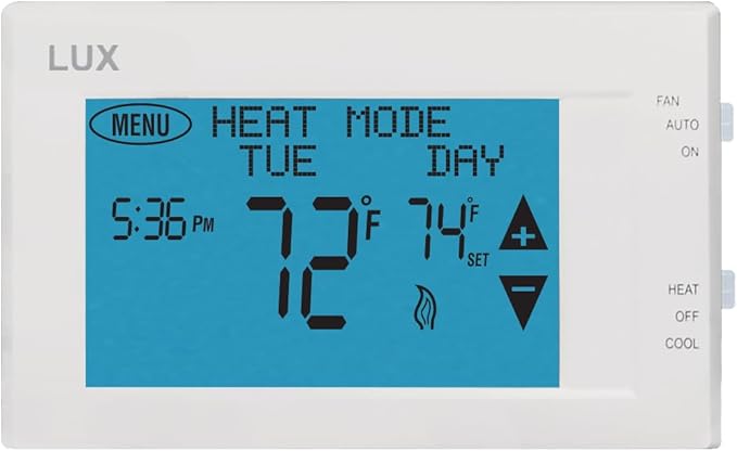 Lux Products TX9600TS Programmable Large Touchscreen Heating Cooling Thermostat - Image 4