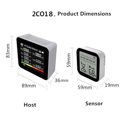 20-in-1 Smart WiFi Air Quality Monitor CO2 TVOC HCHO PM2.5 PM10 & Weather - Image 8