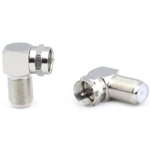 EZYUMM 2-Pack 90 Degree Coaxial Connector, Right Angle Coax Adapter - Image 5