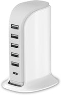Charging Station for Multiple Devices 40W Upoy, Wall Charger Block 5 USB Ports by TechGadgetsInYourMind