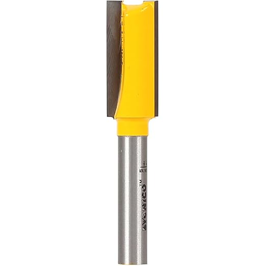 YONICO Straight Router Bits 7/16-Inch Diameter X 1-Inch Height 1/4-Inch Shank by Yonico