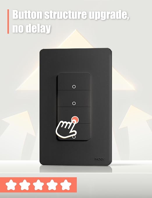 MOES 2nd Generation Wi-Fi Smart Light Switches, Neutral Wire Required, - Image 3