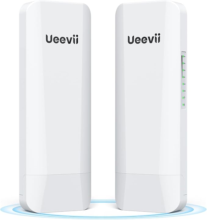 Wireless Bridge Point to Point Outdoor: Ueevii 5.8GHz Dual 100Mbps WiFi Bridge by UeeVii