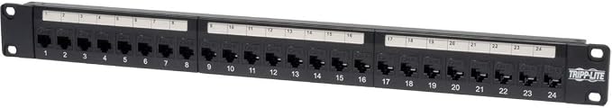 Tripp Lite 24-Port Cat6 / Cat5 Ethernet Patch Panel, Feedthrough Patch by TrippLite