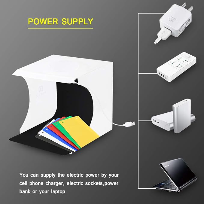 Mini Photo Studio Tent Jewelry Light Box Kit, SENLIXIN Portable Foldable Small - Image 3