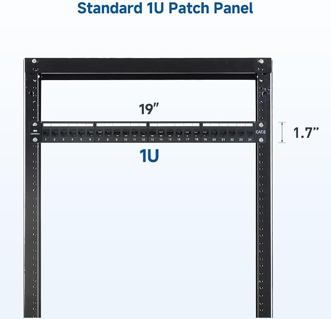 Cable Matters 1U 19-Inch 24-Port 10Gbps Cat6 Ethernet Patch Panel - Image 5