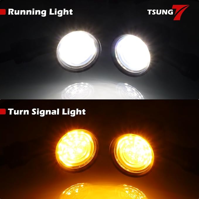TSUNG Universal Motorcycle SMD LED Turn Signals 12V Brake Tail Lights Running - Image 3
