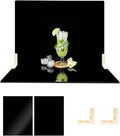2 PCS Board Photo Backdrop, 16x12 Inch Black Double Sided Matte and Reflective by Unknown