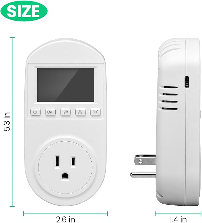 Temperature Controlled Outlet, Briidea Thermostat Outlet Compatible - Image 5