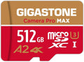 【5-Years Data Recovery】 GIGASTONE 512GB Micro SD Card, 4K Camera Pro MAX by Gigastone