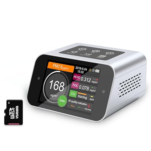 Air Quality Monitor Indoor AQI Dust Meter Pollution Tester Particle Counter by BRWISSEN