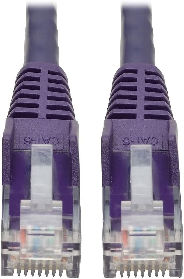 Tripp Lite Cat6 Gigabit Ethernet Snagless Molded Patch Cable UTP Purple RJ45 by TrippLite