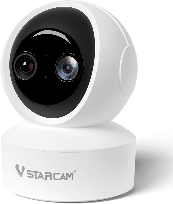 VSTARCAM 2K Dual Lens Indoor Security Camera, 10X Hybrid Zoom WiFi Camera by VSTARCAM