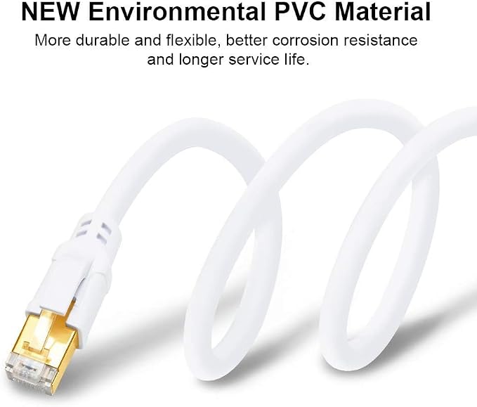 Yauhody CAT 8 Ethernet Cable 10FT, 40Gbps High Speed 2000MHz SFTP 26AWG - Image 6