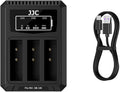 JJC DB-120 Battery Charger USB Triple Slot by JJC