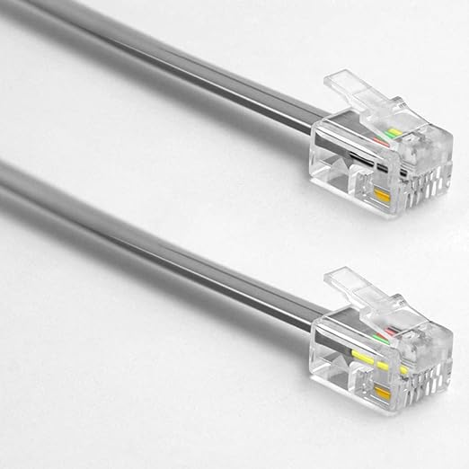 NECABLES 3Pack Phone Cord 6ft Telephone Cord Phone Cable RJ11 6P4C Male to Male - Image 2