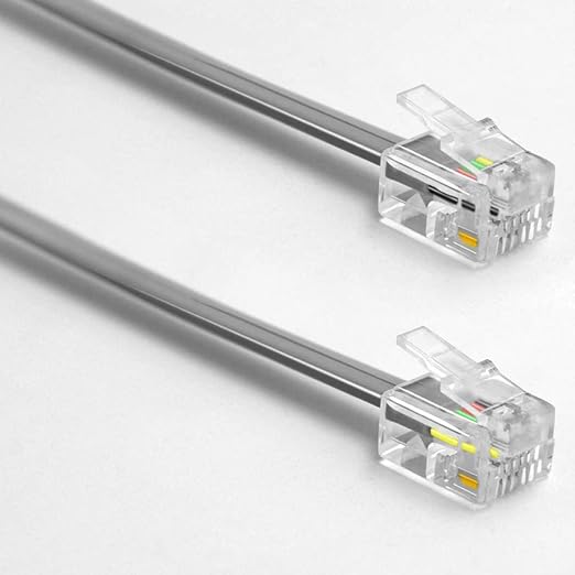 NECABLES 3Pack Phone Cord 2ft Telephone Cord Phone Cable RJ11 6P4C Male to Male - Image 2
