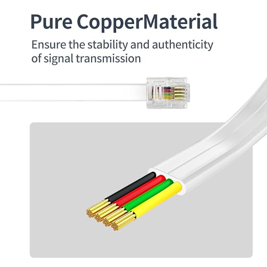 Phone Cable 25 Feet Telephone Line Cord - Image 4