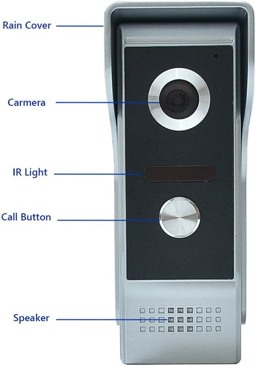 Wired Video Intercom System, 7 Inch Video Doorbell Door Camera Kit | Dual-way - Image 7