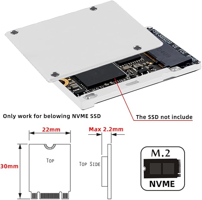 Type-B CFexpress to NVME 2230 Memory Card Kit Case CFE CFB NGFF M-Key Adapter - Image 5