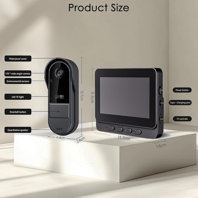 TKMARS Doorbell Camera Wireless No Subscription 1080P, Waterproof Door Bell - Image 8