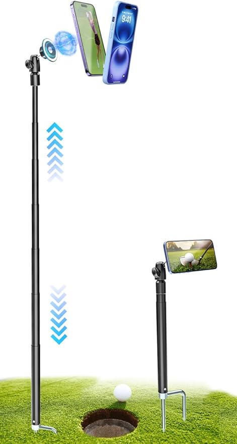 Golf Monopod Selfie Stick with Magnetic Phone Holder Mount by Kolasels