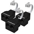 Telephone Cable 2 Way Splitter RJ11 6P4C Phone Line Cord Adapter by XANHAM